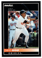 David Segui - Baltimore Orioles (MLB Baseball Card) 1992 Score Pinnacle # 185 Mint