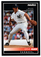 Steve Farr - New York Yankees (MLB Baseball Card) 1992 Score Pinnacle # 206 Mint