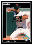 Royce Clayton - San Francisco Giants (MLB Baseball Card) 1992 Score Pinnacle # 268 Mint