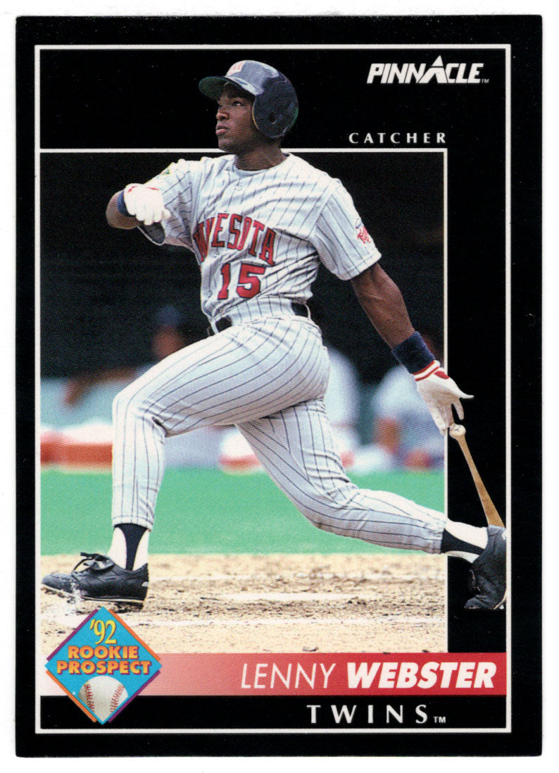 Lenny Webster - Minnesota Twins (MLB Baseball Card) 1992 Score Pinnacle # 276 Mint