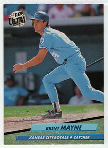 Brent Mayne - Kansas City Royals (MLB Baseball Card) 1992 Fleer Ultra # 74 Mint