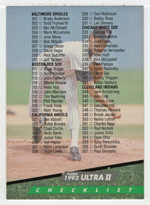 Checklist # 4 - Scott Sanderson (MLB Baseball Card) 1992 Fleer Ultra # 598 Mint