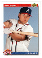 Ryan Klesko - Atlanta Braves - Star Rookie (MLB Baseball Card) 1992 Upper Deck # 24 Mint
