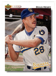 Doug Henry RC - Milwaukee Brewers (MLB Baseball Card) 1992 Upper Deck # 43 Mint