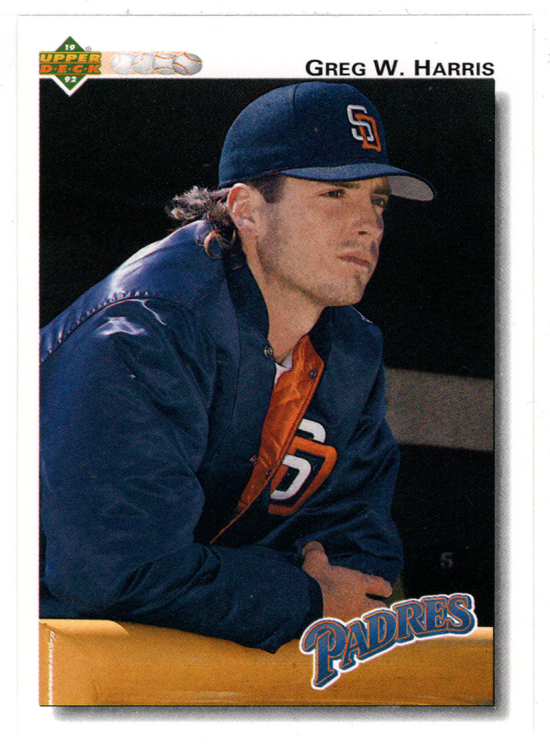 Greg W. Harris - San Diego Padres (MLB Baseball Card) 1992 Upper Deck # 306 Mint