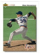 Mike Henneman - Detroit Tigers (MLB Baseball Card) 1992 Upper Deck # 339 Mint