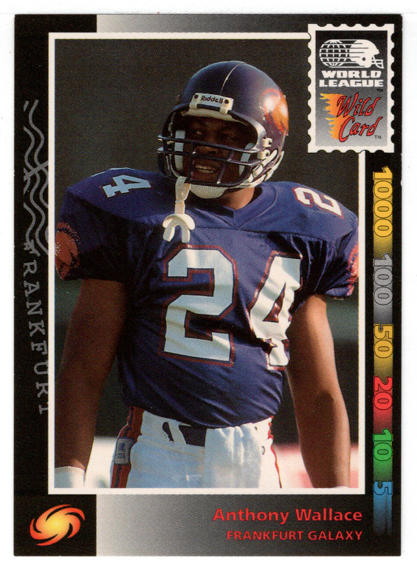 Anthony Wallace - Frankfurt Galaxy (WLAF Football Card) 1992 Wild Card WLAF World League # 86 Mint