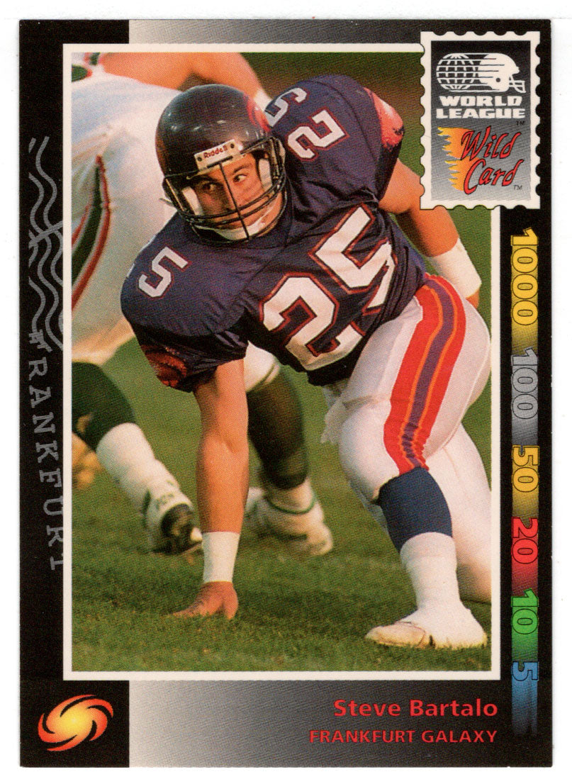 Steve Bartalo - Frankfurt Galaxy (WLAF Football Card) 1992 Wild Card WLAF World League # 88 Mint