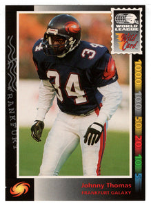 Johnny Thomas - Frankfurt Galaxy (WLAF Football Card) 1992 Wild Card WLAF World League # 126 Mint