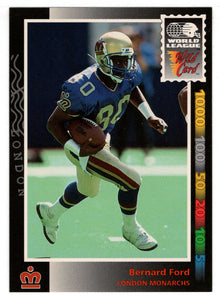 Bernard Ford - London Monarchs (WLAF Football Card) 1992 Wild Card WLAF World League # 147 Mint