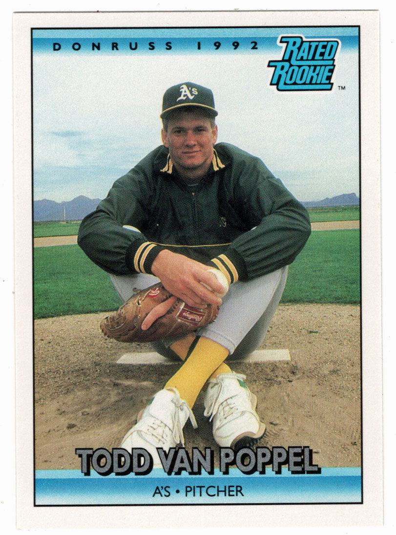 Todd Van Poppel - Oakland Athletics - Rated Rookie (MLB Baseball Card) 1992 Donruss # 9 Mint