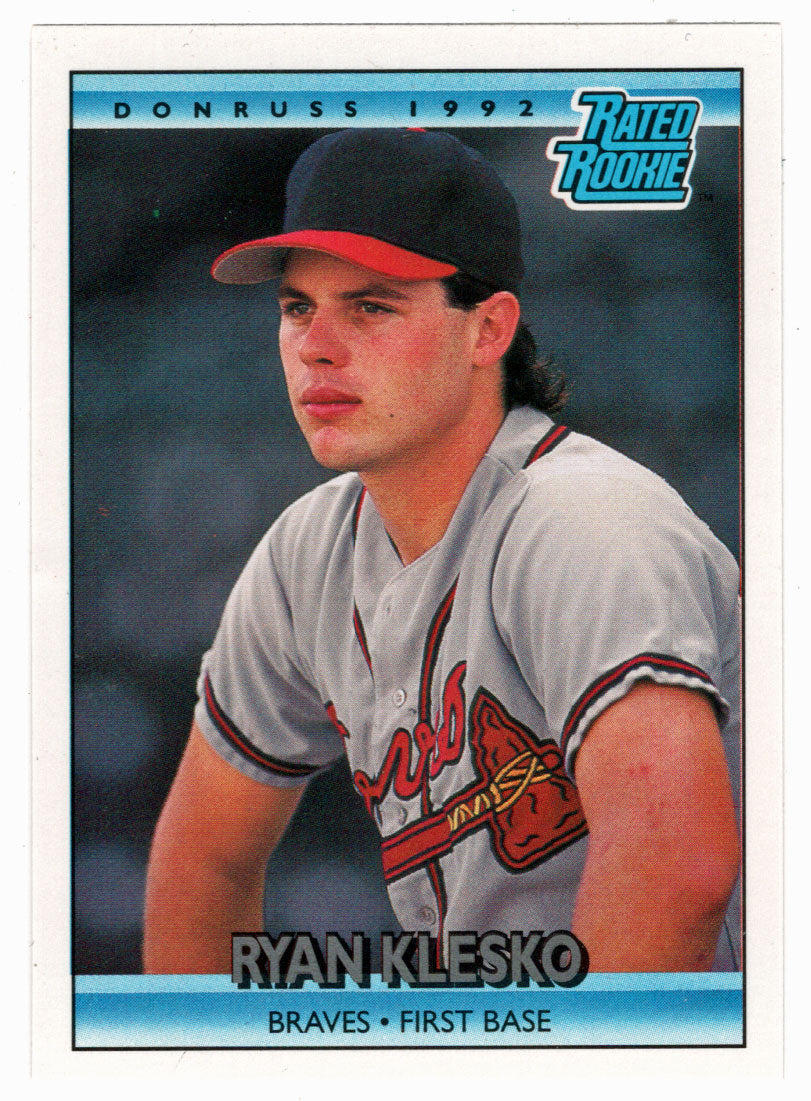 Ryan Klesko - Atlanta Braves - Rated Rookie (MLB Baseball Card) 1992 Donruss # 13 Mint