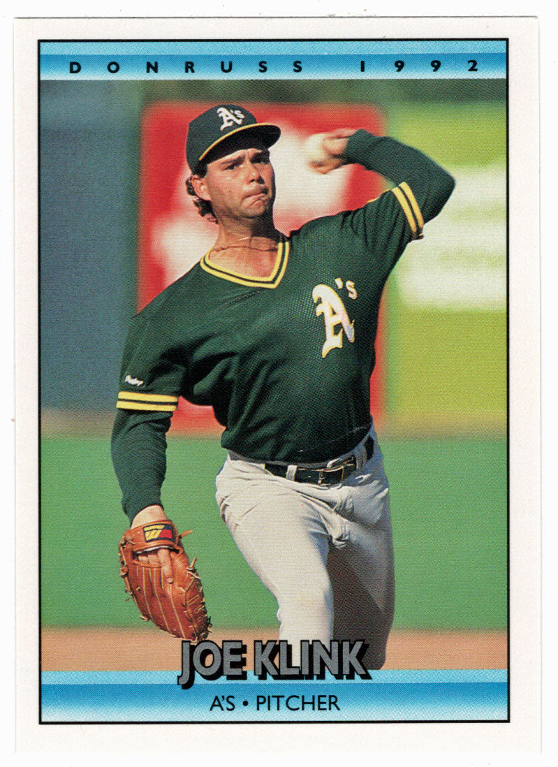 Joe Klink - Oakland Athletics (MLB Baseball Card) 1992 Donruss # 183 Mint