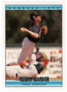 Greg Gagne - Minnesota Twins (MLB Baseball Card) 1992 Donruss # 204 Mint