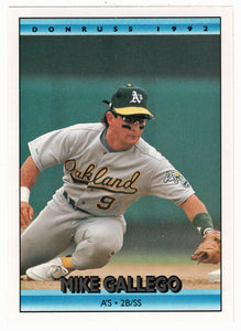 Mike Gallego - Oakland Athletics (MLB Baseball Card) 1992 Donruss # 314 Mint