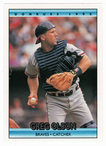 Greg Olson - Atlanta Braves (MLB Baseball Card) 1992 Donruss # 386 Mint