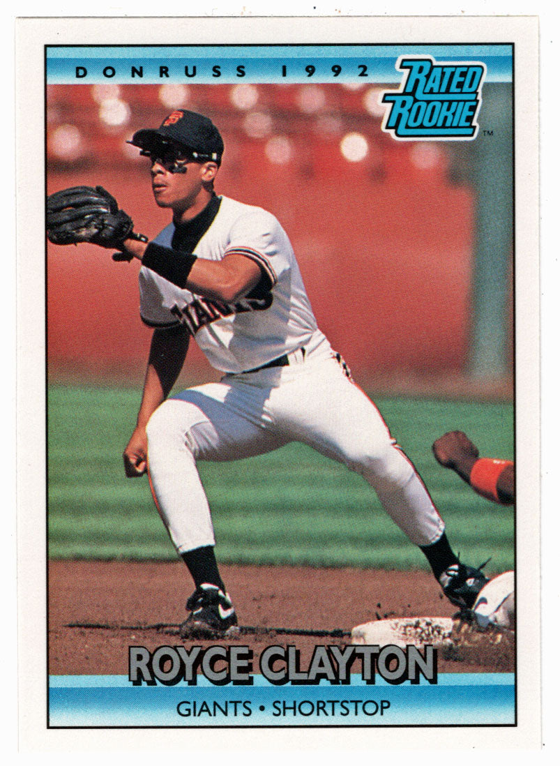 Royce Clayton - San Francisco Giants - Rated Rookie (MLB Baseball Card) 1992 Donruss # 397 Mint