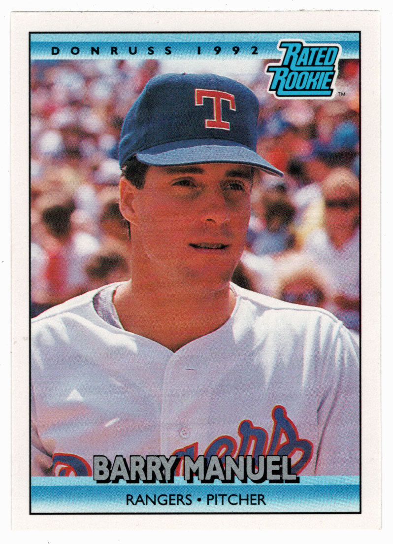 Barry Manuel - Texas Rangers - Rated Rookie (MLB Baseball Card) 1992 Donruss # 401 Mint