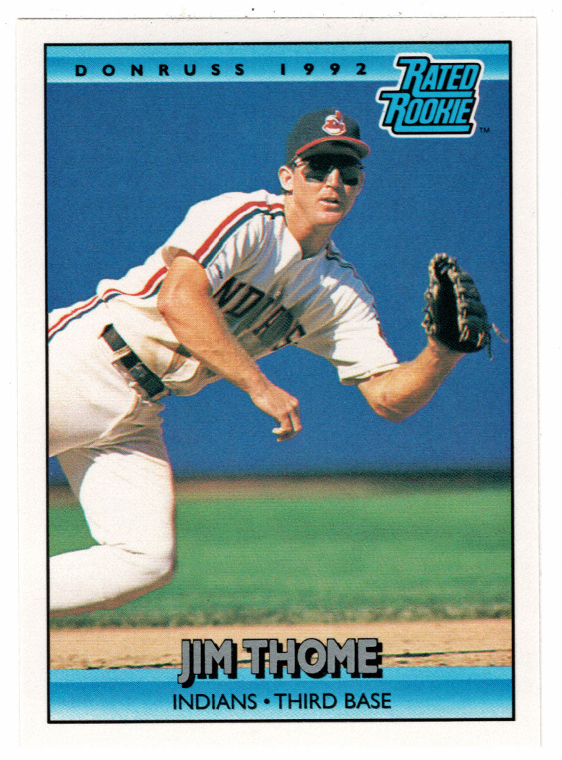 Jim Thome - Cleveland Indians - Rated Rookie (MLB Baseball Card) 1992 Donruss # 406 Mint