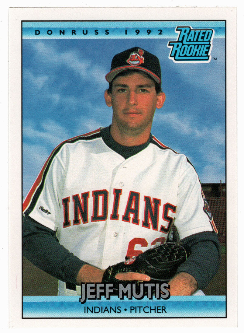Jeff Mutis - Cleveland Indians - Rated Rookie (MLB Baseball Card) 1992 Donruss # 411 Mint