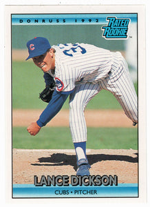 Lance Dickson - Chicago Cubs - Rated Rookie (MLB Baseball Card) 1992 Donruss # 421 Mint