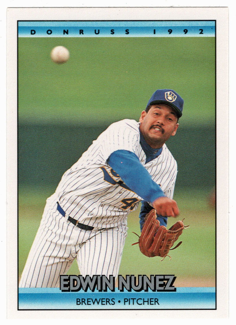 Edwin Nunez - Milwaukee Brewers (MLB Baseball Card) 1992 Donruss # 541 Mint