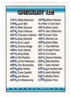 Checklist # 7 - # 478 - # 555 (MLB Baseball Card) 1992 Donruss # 556 (Filled In)