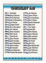 Load image into Gallery viewer, Checklist # 8 - # 556 - # 635 (MLB Baseball Card) 1992 Donruss # 636 (Filled In)
