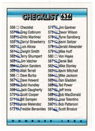 Checklist # 8 - # 556 - # 635 (MLB Baseball Card) 1992 Donruss # 636 (Filled In)