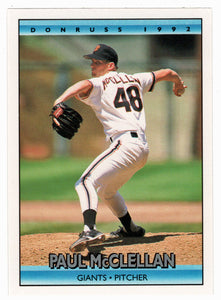 Paul McClellan - San Francisco Giants (MLB Baseball Card) 1992 Donruss # 700 Mint