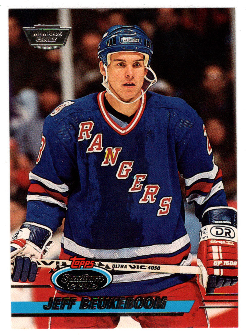 Jeff Beukeboom - New York Rangers (NHL Hockey Card) 1993-94 Topps Stadium Club # 7 Mint