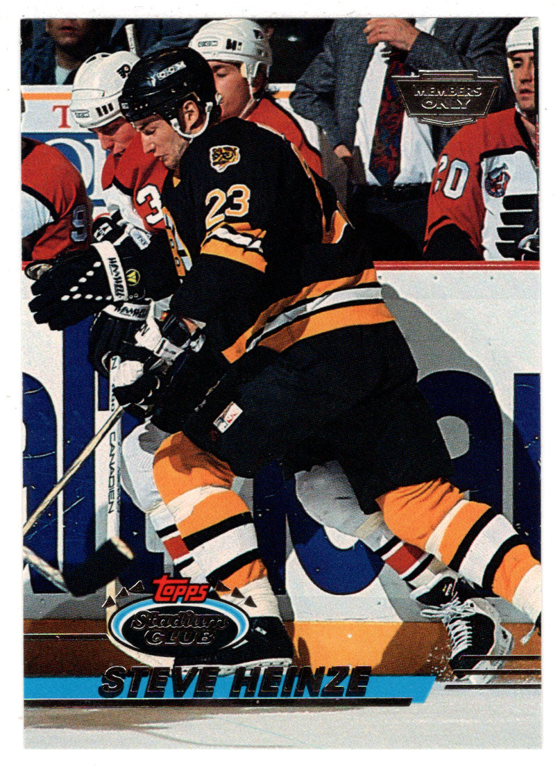 Steve Heinze - Boston Bruins (NHL Hockey Card) 1993-94 Topps Stadium Club # 15 Mint
