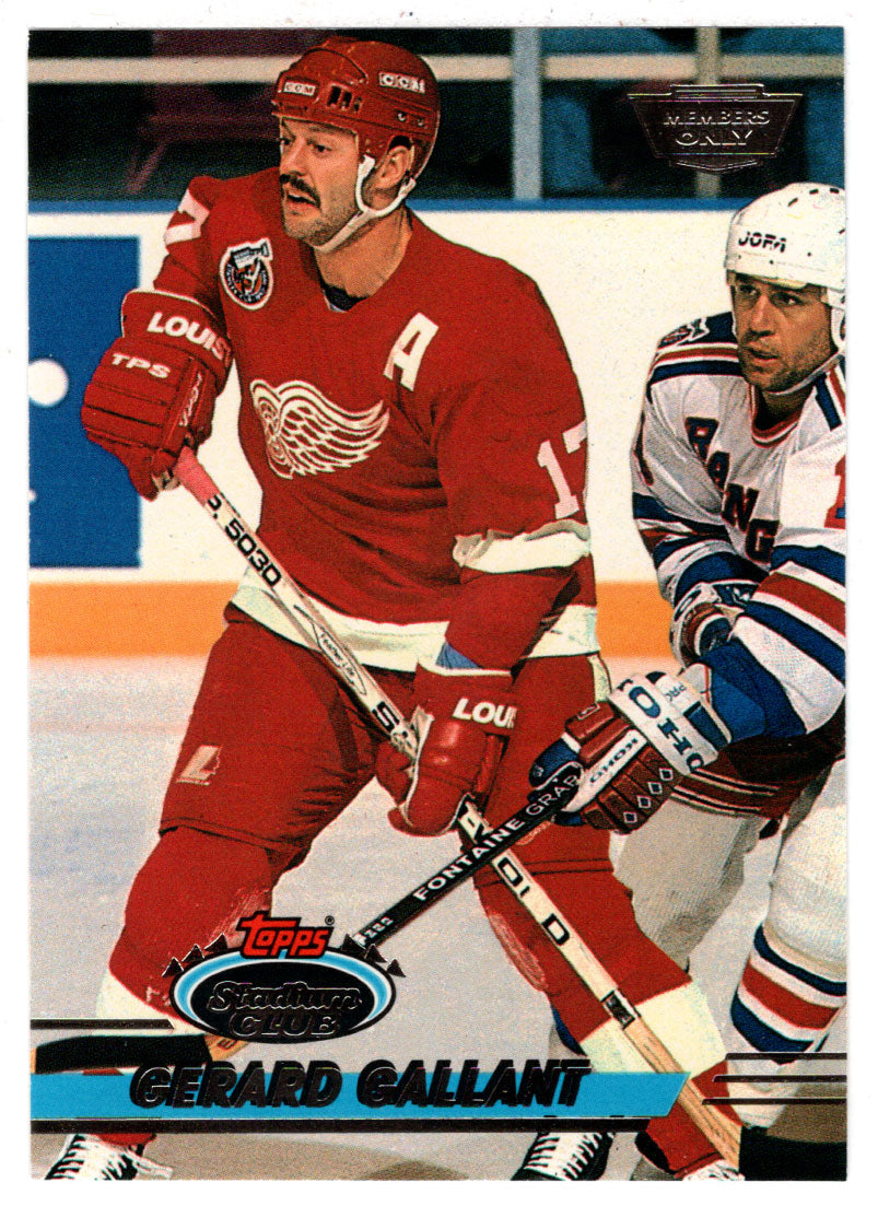 Gerard Gallant - Detroit Red Wings (NHL Hockey Card) 1993-94 Topps Stadium Club # 16 Mint