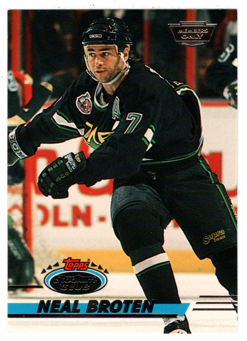 Neal Broten - Dallas Stars (NHL Hockey Card) 1993-94 Topps Stadium Club # 28 Mint