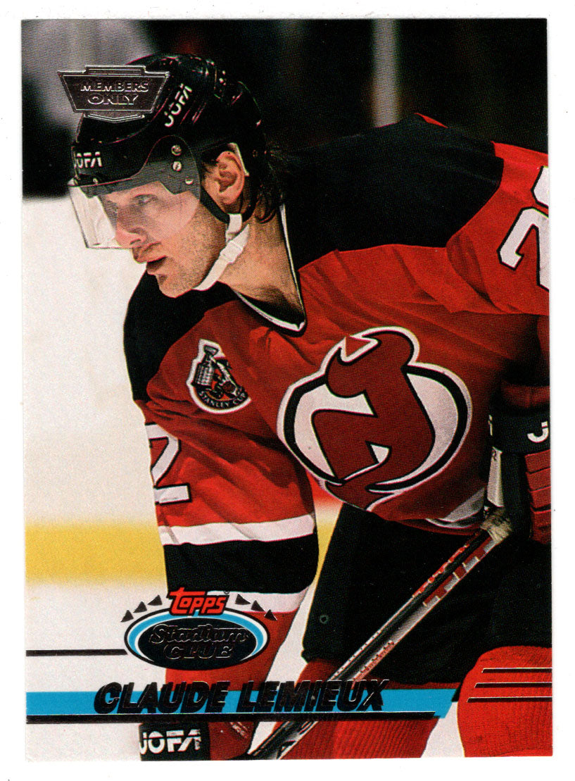Claude Lemieux - New Jersey Devils (NHL Hockey Card) 1993-94 Topps Stadium Club # 39 Mint