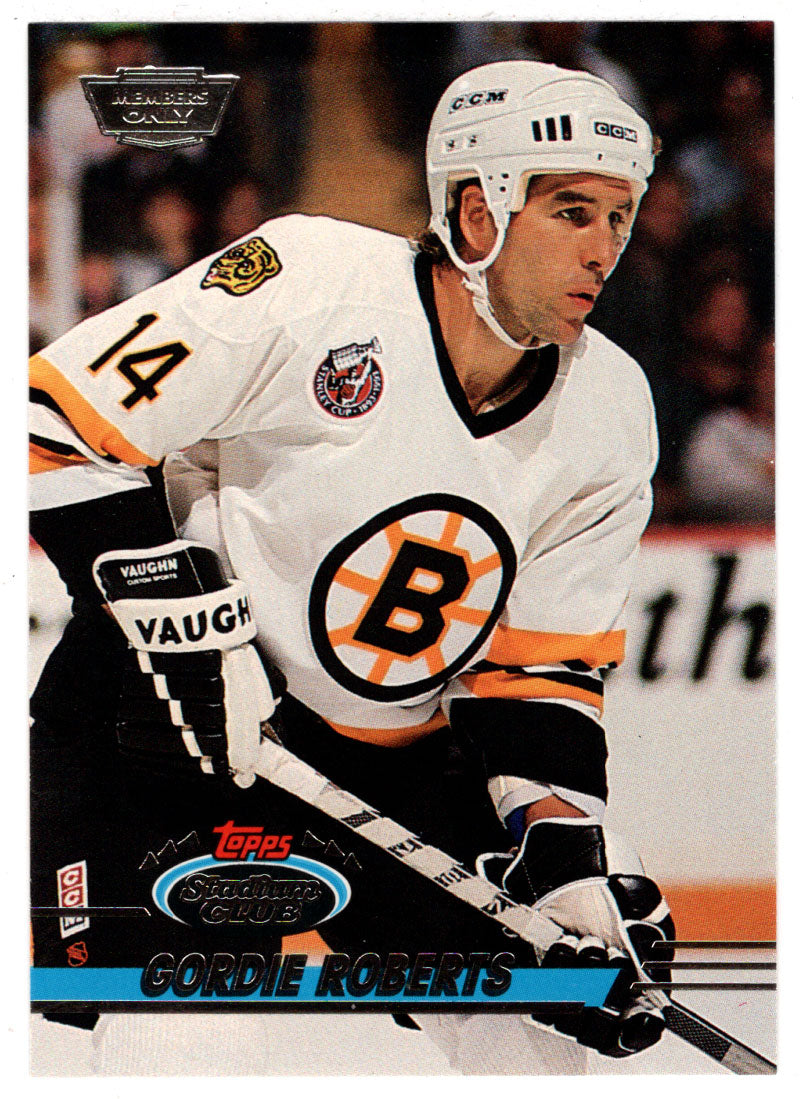 Gordie Roberts - Boston Bruins (NHL Hockey Card) 1993-94 Topps Stadium Club # 41 Mint