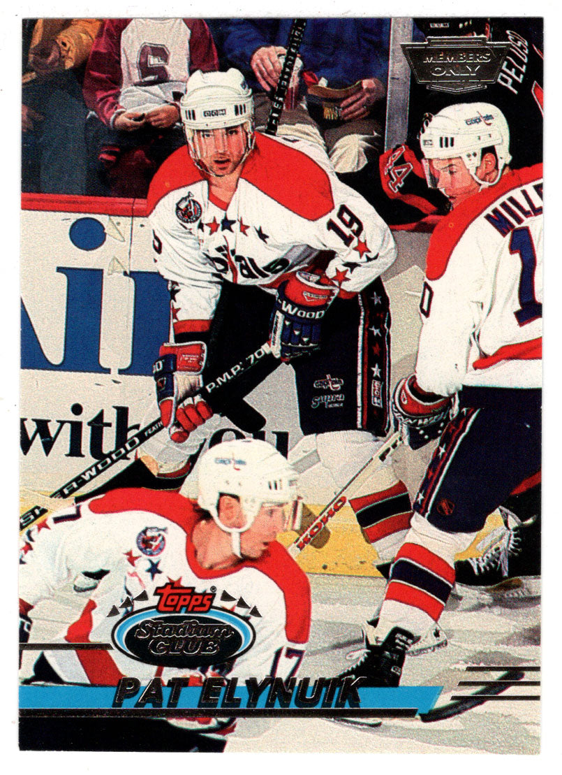 Pat Elynuik - Washington Capitals (NHL Hockey Card) 1993-94 Topps Stadium Club # 49 Mint