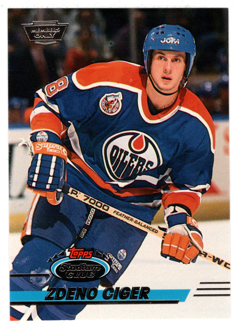 Zdeno Ciger - Edmonton Oilers (NHL Hockey Card) 1993-94 Topps Stadium Club # 73 Mint