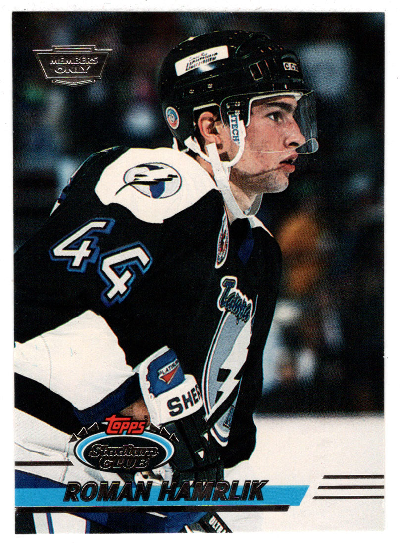 Roman Hamrlik - Tampa Bay Lightning (NHL Hockey Card) 1993-94 Topps Stadium Club # 75 Mint