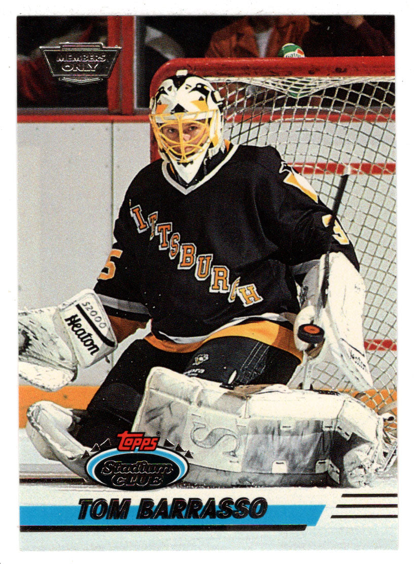 Tom Barrasso - Pittsburgh Penguins (NHL Hockey Card) 1993-94 Topps Stadium Club # 79 Mint