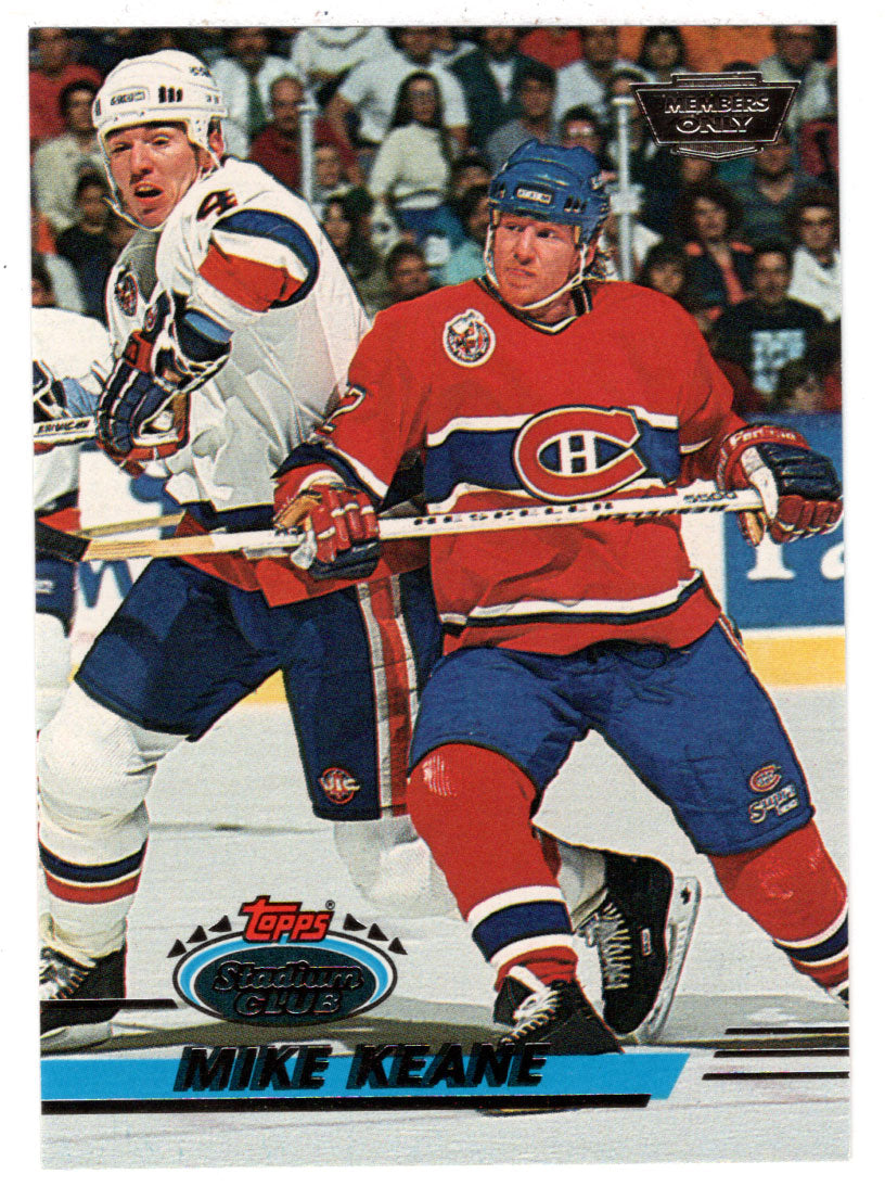 Mike Keane - Montreal Canadiens (NHL Hockey Card) 1993-94 Topps Stadium Club # 92 Mint