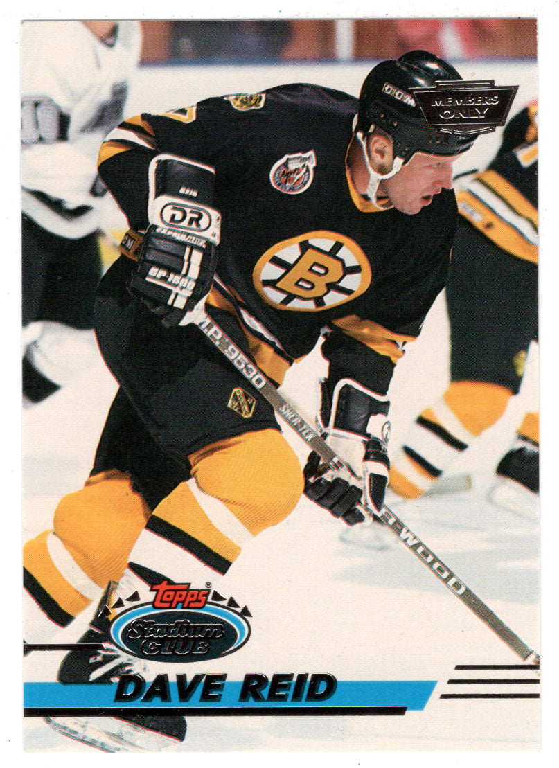David Reid - Boston Bruins (NHL Hockey Card) 1993-94 Topps Stadium Club # 100 Mint