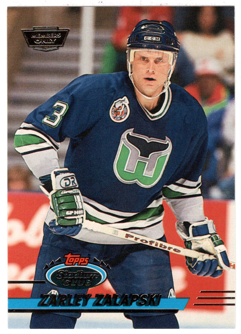 Zarley Zalapski - Hartford Whalers (NHL Hockey Card) 1993-94 Topps Stadium Club # 102 Mint