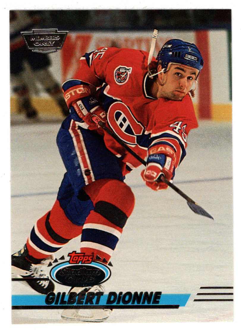 Gilbert Dionne - Montreal Canadiens (NHL Hockey Card) 1993-94 Topps Stadium Club # 115 Mint