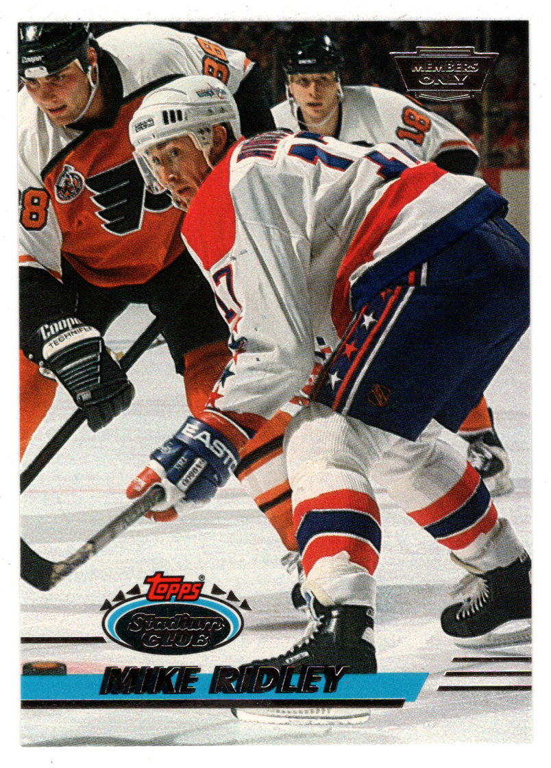 Mike Ridley - Washington Capitals (NHL Hockey Card) 1993-94 Topps Stadium Club # 123 Mint
