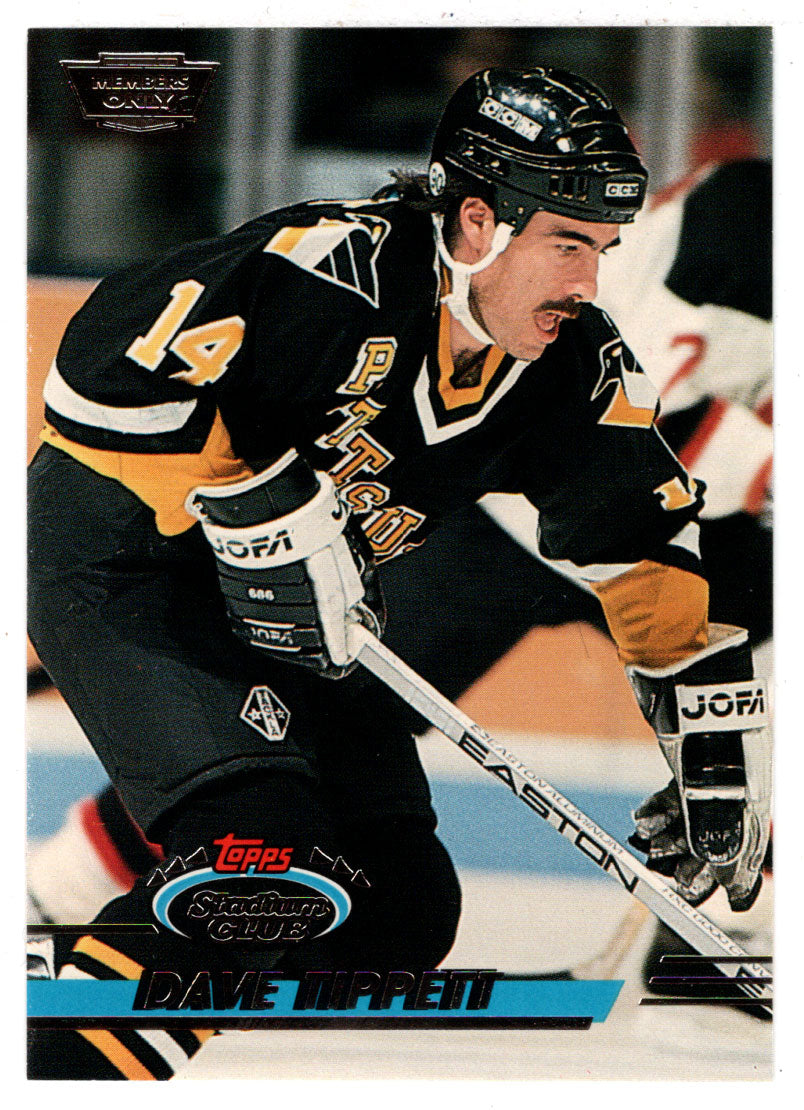 Dave Tippett - Pittsburgh Penguins (NHL Hockey Card) 1993-94 Topps Stadium Club # 124 Mint