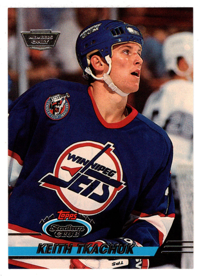 Keith Tkachuk - Winnipeg Jets (NHL Hockey Card) 1993-94 Topps Stadium Club # 135 Mint