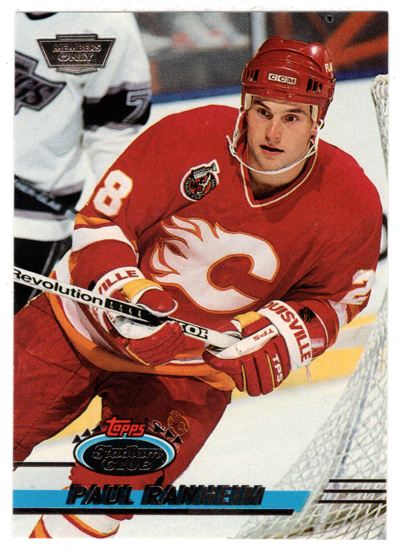 Paul Ranheim - Calgary Flames (NHL Hockey Card) 1993-94 Topps Stadium Club # 151 Mint