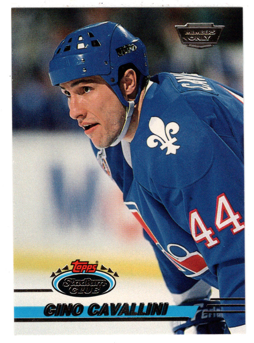 Gino Cavallini - Quebec Nordiques (NHL Hockey Card) 1993-94 Topps Stadium Club # 152 Mint