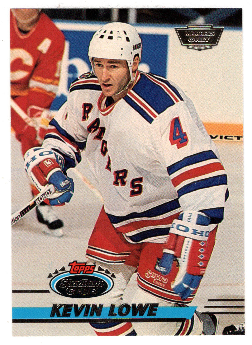 Kevin Lowe - New York Rangers (NHL Hockey Card) 1993-94 Topps Stadium Club # 165 Mint